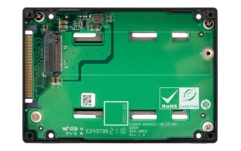 Адаптер/ QNAP QDA-UMP4 2.5" U.2 (SFF-8639) SSD adapter. 1 M.2 2280 PCIe NVMe SSD slot. PCIe Gen4 x4 interface фото 6
