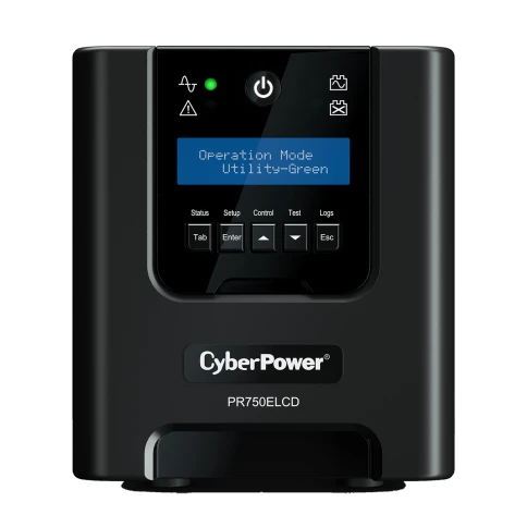 ИБП CyberPower PR750ELCD, Line-Interactive, 750VA/675W, 6 IEC-320 С13 розеток, USB&Serial, SNMPslot, LCD дисплей, Black, 0.48х0.27х0.28м., 13.5кг./ UPS Line-Interactive CyberPower  PR750ELCD 750VA/675W USB/RS-232/EPO/SNMPslot (6 IEC С13) фото 2