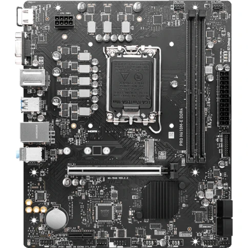 Материнская плата/ MB MSI INTEL H610 s1700, 2xDDR4(64GB), D-SUB/HDMI 1.4, 1xPCIe 4.0x16, 1xPCIe 3.0, 1xLAN, 4xSATA 6Gb/s, 1xM.2, 2xUSB 3.2, 4xUSB 2.0, 1xPS/2, mATX фото 2
