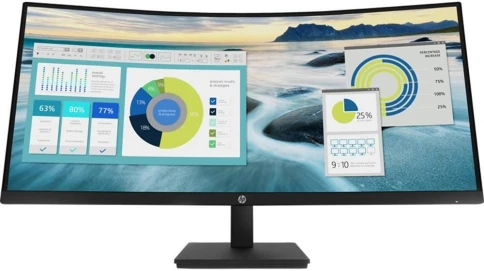 Монитор HP 34" P34hc G4 черный VA 21:9 HDMI матовая HAS 250cd 178гр/178гр 3440x1440 100Hz DP 2K USB 10.51кг фото 1