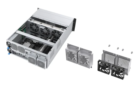 Серверный корпус/ Server case YCC YRM-46508A0, 4U, E-ATX, 8x3,5"/2,5" hotswap HDD bays, SAS/SATA 12GB/s  minisasHD backplane, 3x12038 PWM front fans, 2x8038 PWM rear fans, 2xUSB 3.0, 11xFHFL PCIe slots, depth 650mm, CRPS 1+1 2000W (2*CRPS2000D2) фото 8