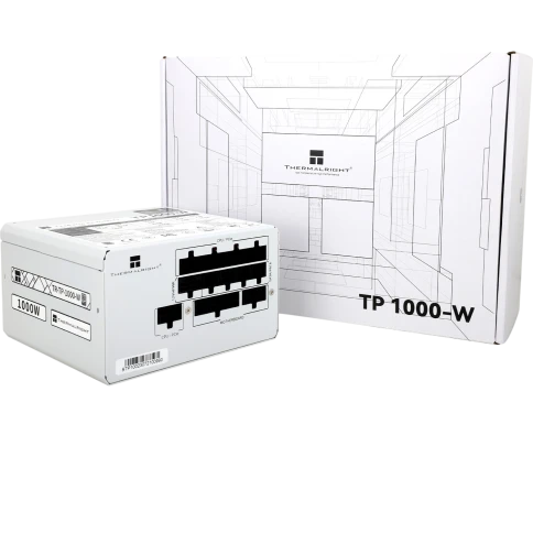 Блок питания 1000W/ Power Supply Thermalright, 1000W 80+ Platinum (ATX, 3.0, PCIe 5.0, Full modular, 1x24(20+4)pin, 1xCPU 8(4+4)pin, 2xPCIe*2 8(6+2)pin, 1x12VHPWR PCIe 5.0 12+4pin 600mm, 10xSATA3, 5xMOLEX4pin, Active, 120x120mm, 150x140x86mm, APFC, OPP, O фото 1