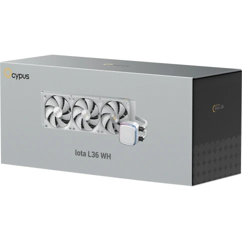 Система жидкостного охлаждения/ Water Cooling System Ocypus Iota L36 WH (300W, 360mm, White, ARGB Pump, Fans: 3x120mm, 77CFM, 2000RPM/ Pump height 65mm, 27dBA, 3100RPM, Rad thickness 27mm/ S: 1851, 1700, 1200, 115X, AM5, AM4) фото 7