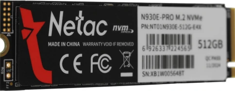 Твердотельный накопитель Netac PCIe 3.0 x4 512GB NT01N930E-512G-E4X N930E Pro M.2 2280 [NT01N930E-512G-E4X] фото 4