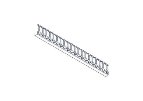 Vertical cable manager Systeme Electric, Excelente series, 42U, plastic fingers, single row, for mounting in a mounting channel фото 2