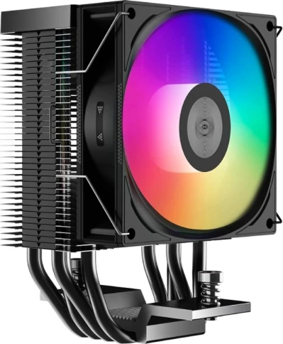 Кулер PcCooler R400 ARGB Soc-AM5/AM4/1200/1700/1851 черный 4-pin 18-30dB Al+Cu 180W Ret (R400-BKAWYX-US) фото 3