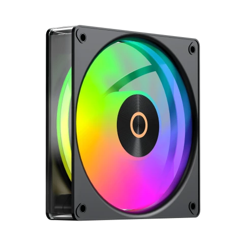 Кулер для корпуса/ Case Cooler Ocypus Gamma F12 Elite BK ARGB REVERSE BLADE (120x120x25mm, 4-pin PWM, ARGB, 56CFM, 26dBA, 1800RPM, Black) фото 1