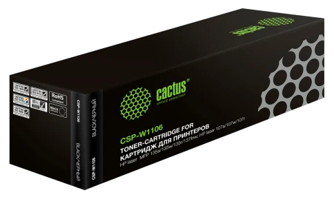 -/ Картридж лазерный Cactus CSP-W1106X черный (3000стр.) для HP Laser 107a/107r/107w/135a MFP/135r MFP/ фото 1