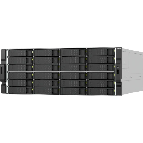 Сетевое хранилище без дисков/ ENTERPRISE QNAP QuTS hero network RAID drive, 24 3.5"/2.5" bays, 2 x 2.5 GbE BASE-T ports, 2 x 10 GbE BASE-T ports, rack-mounted, 2 x power supplies. AMD Ryzen 7 7000, up to 5.3 GHz, 32 GB DDR5. Rails are not includ фото 8