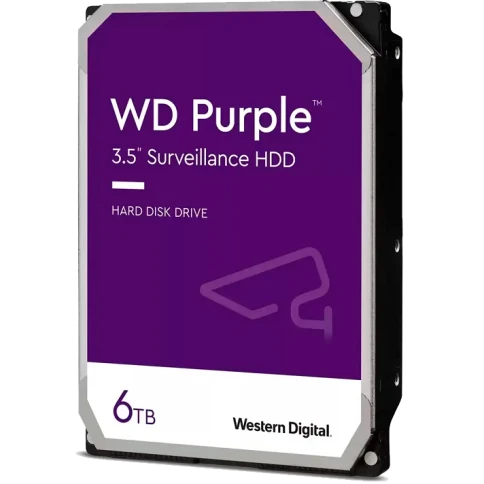 Жесткий диск/ HDD WD SATA3 6TB Purple Surveillancer 5400 RPM 256Mb 1 year warranty фото 1
