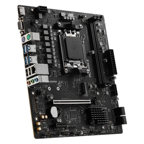 Материнская плата/ MB MSI AMD B650 sAM5, 2xDDR5(128GB), D-SUB/HDMI 2.1, 1xPCIe 4.0x16, 1xPCIe 3.0, 1xLAN (2.5GbE), 4xSATA 6Gb/s, 1xM.2, 4xUSB 3.2, 2xUSB 2.0, 2xPS/2, mATX фото 4