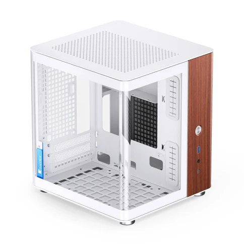 Корпус без блока питания/ Case JONSBO TK-0 White, Desktop SFF, TG, no fan, 1xUSB-A 3.2 + 1xUSB-C 3.2, SFX PSU Support, mITX White фото 2
