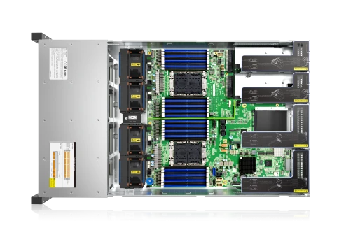 Серверная платформа/ Gooxi SL201-D12R-G3 2u 12bays server ,based on Ice lake 2xPCIe 4.0x16; 4xPCIe 4.0x8  2x 2.5" rear SAS/SATA 2x 2.5" rear NVMe 1300W 1+1 PSU EU power cables фото 5
