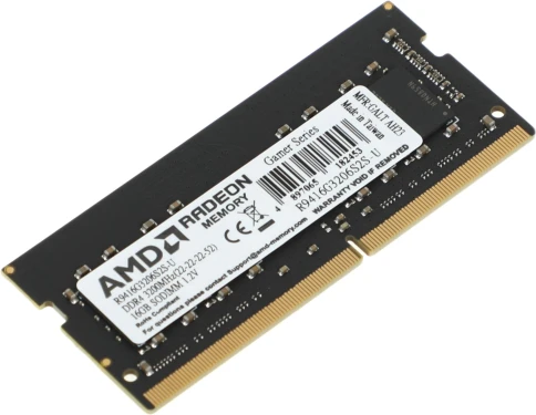 Оперативная память DDR4 16Gb 3200MHz AMD R9416G3206S2S-U R9 RTL PC4-25600 CL22 SO-DIMM 260-pin 1.2В Ret [R9416G3206S2S-U] фото 2