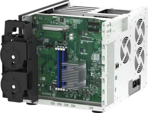 Сетевое хранилище без дисков/ SMB QNAP TS-1655-8G NAS 16-Bay (12x 3.5"/2.5" HDD/SSD bays + 4x 2.5" SSD bays + 2x M.2 2280 SATA slots), Intel Atom C5125 8-core processor, 2.8GHz, 8 GB DDR4 (1 x 8 GB) up to 128 GB (4 x 32 GB), 2x 2.5 GbE BASE фото 5