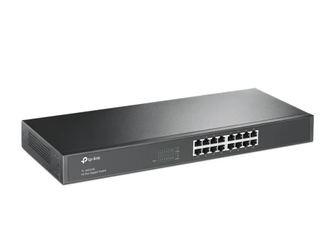 Коммутатор/ 16-port Gigabit Switch, 16 10/100/1000M RJ45 ports, 1U 19-inch rack-mountable steel case фото 2