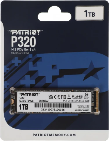 Твердотельный накопитель Patriot PCIe 3.0 x4 1TB P320P1TBM28 P320 M.2 2280 [P320P1TBM28] фото 5