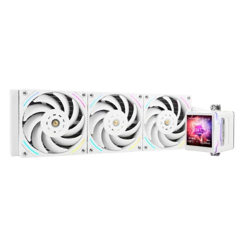 Система жидкостного охлаждения/ Water Cooling System Thermalright Elite Vision 360 (360mm, LED, White, ARGB/ Fans: 3x120mm, 69CFM, 27dBA, 2150RPM/ Pump height 63mm, Rad thickness 27mm/ S: 1700, 1200, 1851, 115X, 2011, 2066, AM5, AM4) фото 1