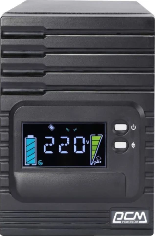 Источник бесперебойного питания Powercom Smart King Pro+ SPT-1500 LCD 1200Вт 1500ВА черный/ UPS Powercom Smart King Pro+ SPT-1500 LCD 1200W 1500Va black фото 1