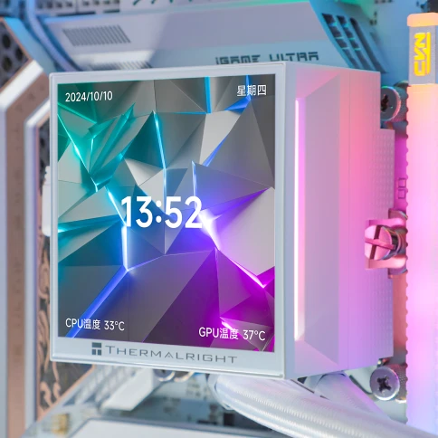 Водяное охлаждение для процессора/ Water Cooling System Thermalright Hyper Vision 360 (360mm, LED, White, ARGB/ Fans: 3x120mm, 69CFM, 27dBA, 2150RPM/ Pump height 68mm, 6400RPM, Rad thickness 27mm/ S: 1700, 1200, 1851, 115X, 2011, 2066, AM5, AM4) фото 11
