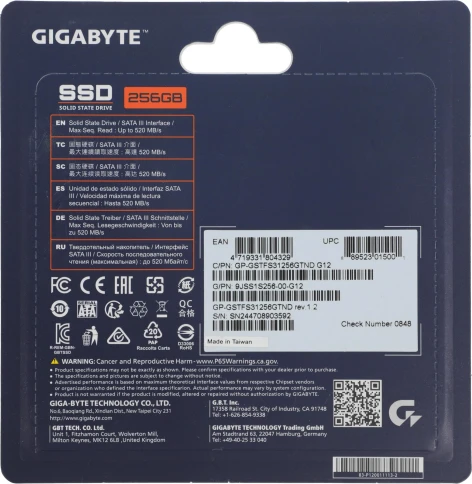 Gigabyte GP-GSTFS31256GTND фото 2