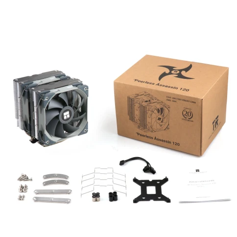 Кулер для процессора/ CPU Cooler Thermalright Peerless Assassin 120 (4-pin PWM, 157mm, Ni/CU, 6x6mm, 2x120mm, 66.17CFM, 25.6dBA, 1500RPM, S: 1700, 1200, 115X, AM5, AM4) фото 10