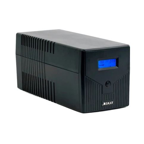461 SKAT-UPS 2000-IN-2x9 ИБП Line interactive, 220 В, 2000ВА/1200Вт, LCD, 2 АКБ 9Ач, вых. роз 2Schuko + 2 C13, USB, RJ45,  внутр. меандр. стабилизация напряжения, ШГВ 158х198х380, вес 10.5кг фото 1