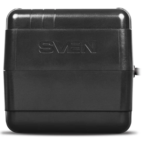 Стабилизатор SVEN VR-L 600, релейный, 200вт, 184-285в, 2 евророзетки, черный, габариты 118 ? 106 ? 112мм, 1.4кг./ Stabilizer SVEN VR-L 600, Relay, 200W, 184-285v, 2 euro outlets, black, 118 ? 106 ? 112mm, 1.4kg. фото 3