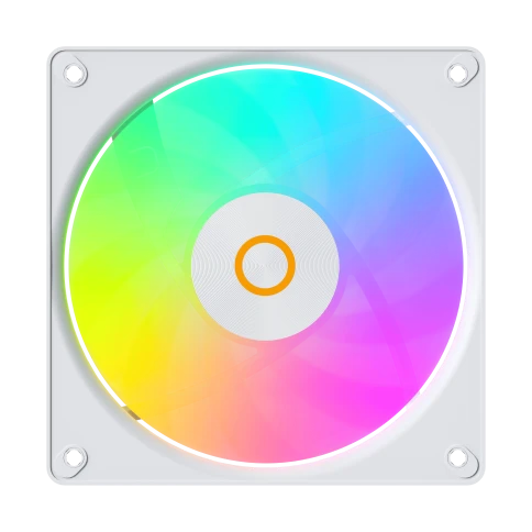 Кулер для корпуса/ Case Cooler Ocypus Gamma F12 Elite WH ARGB REVERSE BLADE (120x120x25mm, 4-pin PWM, ARGB, 56CFM, 26dBA, 1800RPM, White) фото 2