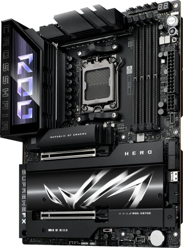Материнская плата ASUS ROG CROSSHAIR X870E HERO SocketAM5 AMD X870 4xDDR5 ATX AC`97 8ch(7.1) 5Gigabit + 2.5Gigabit Ethernet RAID+HDMI [ROG CROSSHAIR X870E HERO] фото 5