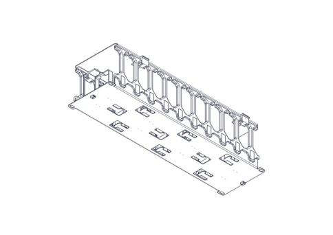 Horizontal Cable Organizer Excelente Series 3U Plastic Fingers фото 5