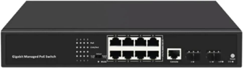 Коммутатор/ 8-Port Layer 2 Managed Gigabit Switch with 2 Gigabit SFP Slots фото 1