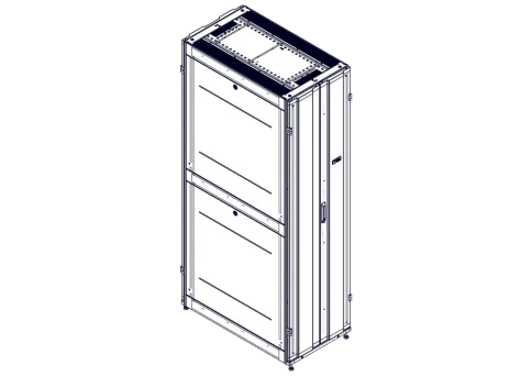 Шкаф Systeme Electric, серия Uniprom, 48U-600/1070, боковые панели 4шт, черный фото 1