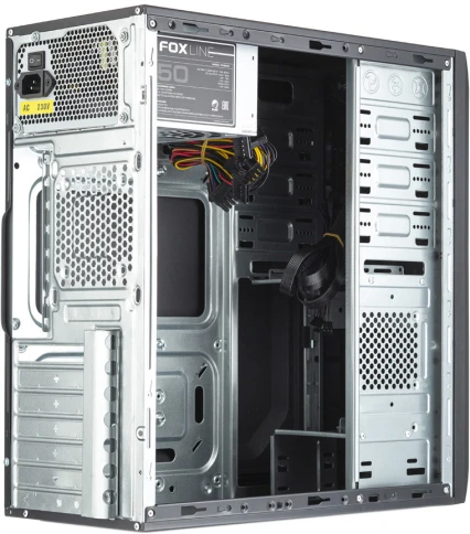 Корпус c блоком питания 450 Ватт/ Case Foxline FL-815, ATX, 3x5.25EXT, 1x3.5EXT, 3x3.5INT, 2xUSB2.0, HDA, w/o FAN, w/450W ATX PSU, w/1.2m EU pwr cord фото 4