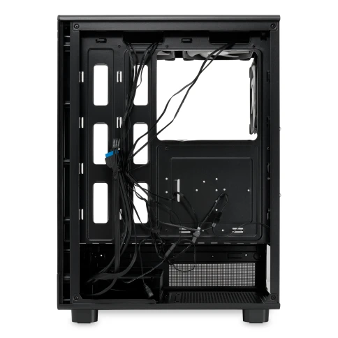 Корпус без блока питания/ Case HSPD F510, Panoramic Mid Tower, Black, TG, 0.5 SPCC, 3x120mm ARGB (Orbis F1) ATX, mATX, mITX 180/280/160mm 1x2.5", 1x3.5", 7xPCI 2xUSB-A 3.0 356x218x467mm фото 7