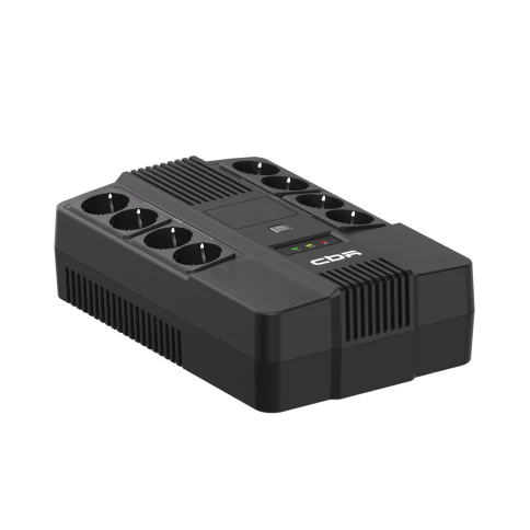Линейно-интерактивный ИБП в плоском корпусе "Brick"/ ИБП CBR [UPS-OFK-101E-800] 800VA/480W,  Schuko CEE 7 Outlets: (x4 Battery & Surge Protected; x4 Surge Protected), LED, AVR, 12V/9Ah фото 2