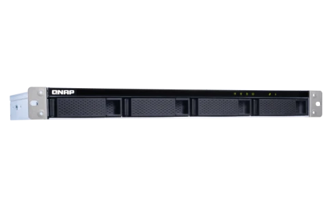Полка расширения сетевого хранилища без дисков/ SMB QNAP TL-R400S SATA 6GB/s JBOD storage enclosure, 4-tray 3,5"/2,5" w/o HDD, 1 x SFF-8088, 1 PSU. Rackmount. W/o rail kit RAIL-B02 фото 2