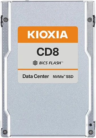 Серверный твердотельный накопитель/ KIOXIA SSD CD8-R, 3840GB, U.2(2.5"" 15mm), NVMe 1.4, PCIe 4.0, TLC, R/W 7200/3800 MB/s, IOPs 1250K/195K, TBW 7008, DWPD 1 (12 мес.) фото 1