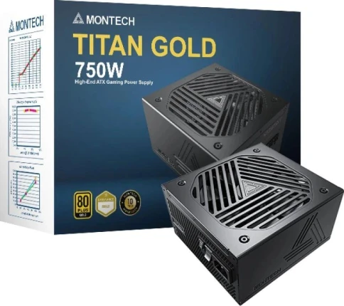 Блок питания Montech ATX 750W TITAN GOLD Gen.5 80+ gold (20+4pin) APFC 135mm fan 12xSATA Cab Manag RTL фото 8