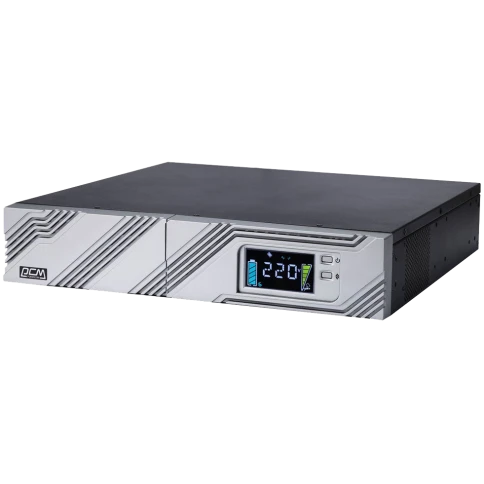 ИБП Smart King Pro+ SRT-3000A LCD, линейно-интерактивный, 3000ВА, 2700Вт, LCD, Rack/Tower, 8 розеток IEC320 C13 и 1 розетка C19 с резервным питанием, USB, RS-232, слот под SNMP карту, EPO, защита RJ45, ШхГхВ 428х669х84мм., вес 36.8кг./ UPS POWERCOM SRT-30 фото 3