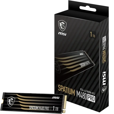MSI SSD SPATIUM M480 Pro, 1000GB, M.2(22x80mm), NVMe, PCIe 4.0 x4, 3D TLC, R/W 7400/6000, IOPs 750 000/1 000 000, DRAM buffer 1024MB, TBW 700, DWPD 0.38 (5 лет) фото 6