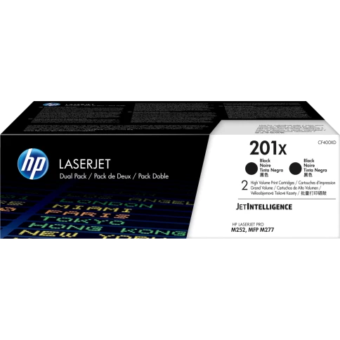 Тонер-картридж набор из 2 шт/ HP 201X 2-pack High Yield Black Original LaserJet Toner Cartridges (CF400XD) фото 1