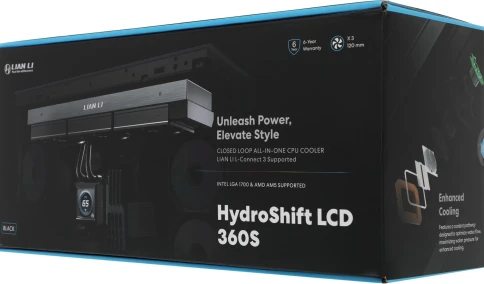 Система водяного охлаждения Lian-Li HydroShift LCD 360S Soc-AM5/AM4/1700/1851 черный 4-pin 29.8dB Al+Cu LCD 330W Ret (G89.GHSLCD36SB.R0) [G89.GHSLCD36SB.R0] фото 8