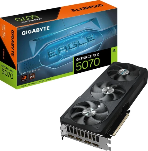 Видеокарта Gigabyte PCI-E GV-N5070EAGLE OC-12GD 1.0 NVIDIA GeForce RTX 5070 12Gb 192bit GDDR7 2805/28000 HDMIx1 DPx3 HDCP Ret фото 12