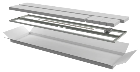 Дверь перфор. двустворч. для шкафа LINEA N 42U 600мм сер фото 1
