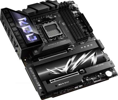 Материнская плата ASUS ROG CROSSHAIR X870E HERO SocketAM5 AMD X870 4xDDR5 ATX AC`97 8ch(7.1) 5Gigabit + 2.5Gigabit Ethernet RAID+HDMI [ROG CROSSHAIR X870E HERO] фото 6
