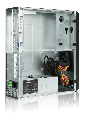 Корпус с блоком питания 230W/ Case Foxline FL-1004-TFX230B-85 mATX case, black, w/PSU TFX 230W 85+ bronze, w/2xUSB3.0, HDA, w/pwr cord, w/8cm FAN фото 5