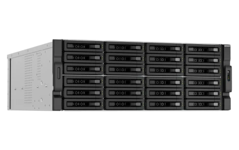Сетевое хранилище без дисков/ ENTERPRISE QNAP TS-h3087XU-RP-E2378-64G QuTS hero NAS, Xeon E-2378 8C 16T 2.6-4.8GHz, 64 GB ECC DDR4 (4 x 16 GB) up to 128GB (4 x 32 GB), 30-bay (24 x 3.5-inch SATA + 6 x 2.5-inch SATA), 2x10 GbE, 2x2.5 GbE, 3xPCIe Slot (2 x фото 3