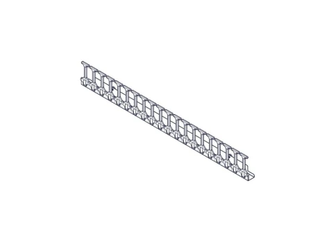 Vertical cable manager Systeme Electric, Excelente series, 42U, plastic fingers, single row, for mounting in a mounting channel фото 4