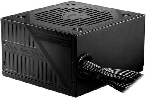 Блок питания ПК/ Power Supply MSI MAG A600DN, 600W 80+ (ATX, Non modular, 1x24(20+4)pin, 1xCPU 8(4+4)pin, 2xPCIe*2 8(6+2)pin, 5xSATA3, 2xMOLEX4pin, Active, 120x120mm, 150x140x86mm, APFC, black) фото 1